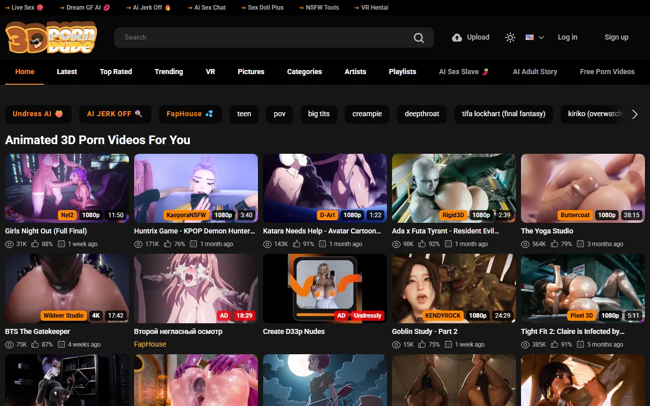 Screenshot of 3Dporndude